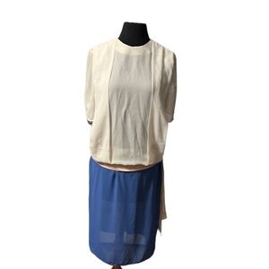 Vintage 1980s My Way Dress, Two-Tone Dress, Modest cocktail Dress, Size‎ 11/12